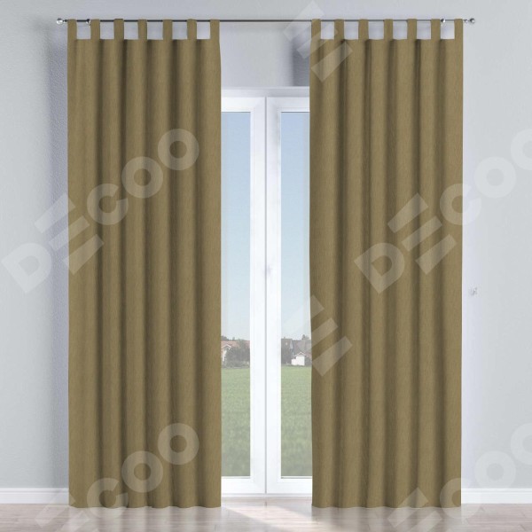 Комплект штор на петлях блэкаут однотонный бежево-золотой