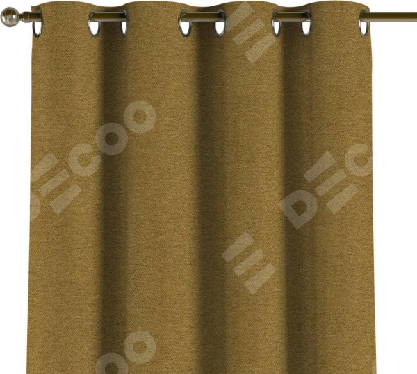 Комплект штор твид блэкаут горчица, на люверсах