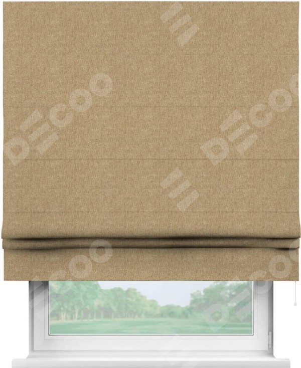 Римская штора «Кортин» для проема, стиф димаут бежевый