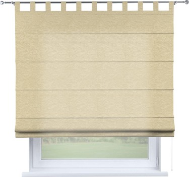 Римская штора на петлях «Кортин», ткань софт однотонный светло-бежевый
