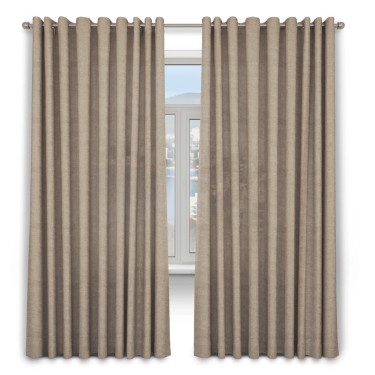 Шторы на люверсах ткань лён кашемир коричневый