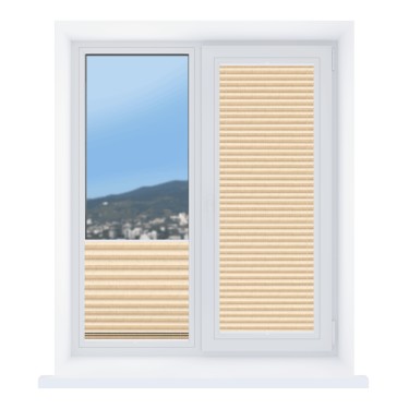 Штора плиссе ткань Краш FR абрикосовый