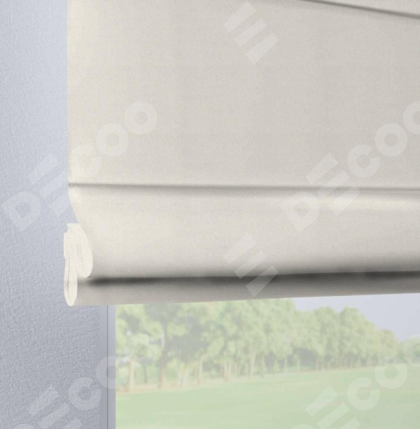 Римская штора на петлях «Кортин», ткань блэкаут с блеском светло-серый