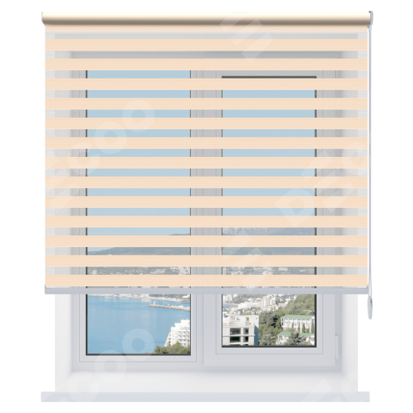 Рулонная штора День-ночь Diamond бежевый