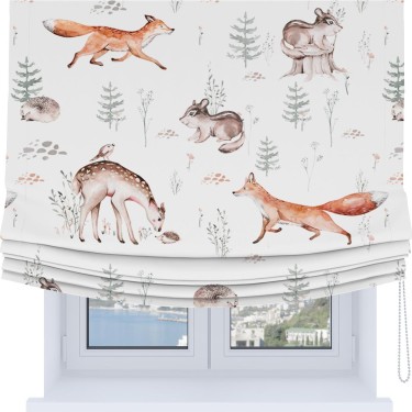 Римская штора Soft с мягкими складками, «Пушистый питомник»