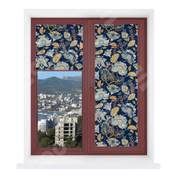 Рулонная штора Уни 2 с принтом Темный букет