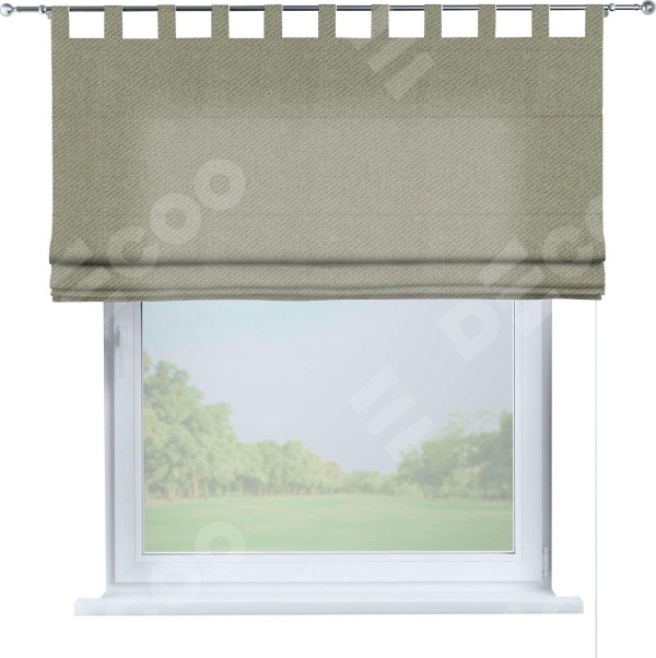 Римская штора на петлях «Кортин», ткань твид кофейный