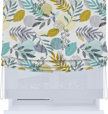 Римская штора «Кортин», день-ночь с мягкими складками, «Альпийский луг»