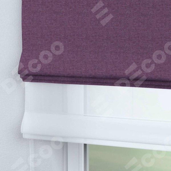 Римская штора «Кортин» день-ночь, ткань лён димаут, брусника