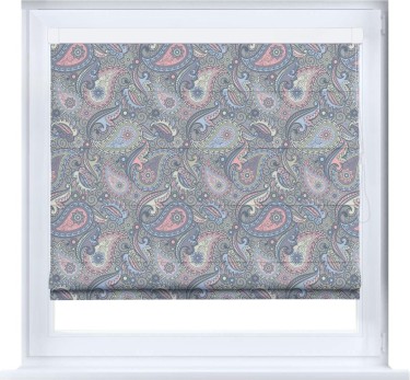 Римская штора «Кортин» кассетная «Цветной пейсли»