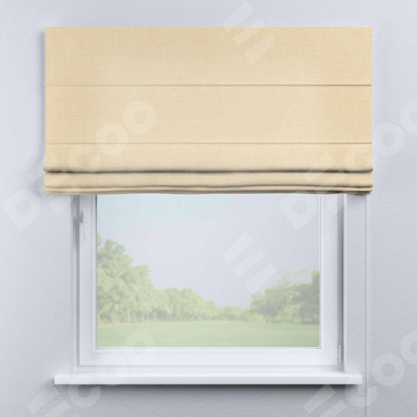 Римская штора «Кортин»,  лён, в бежевом цвете, ширина штор 40-100 см