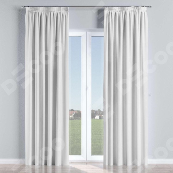 Портьеры на тесьме, вельвет, цвет белый, высота до 300 см