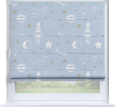 Римская штора «Кортин» на створку «Прекрасная вселенная»