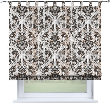 Римская штора на петлях «Дамаск тёмный»