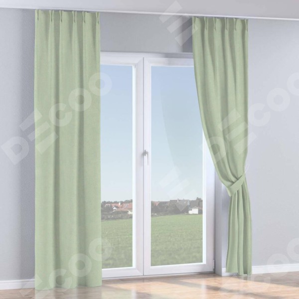 Комплект штор на тесьме «Кустик», блэкаут однотонный светло-серый