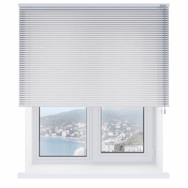 Горизонтальные жалюзи 168 серебряные (глянец)