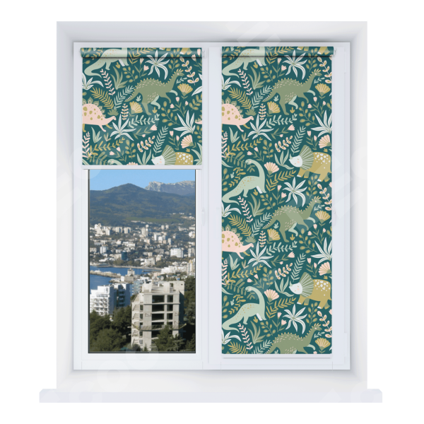 Рулонная штора Мини с принтом Удивительный дино