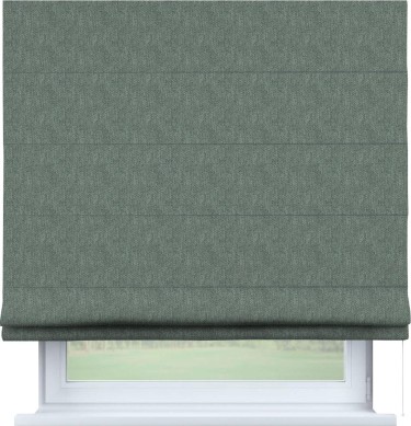 Римская штора «Кортин» для проема, ткань лён димаут, серый