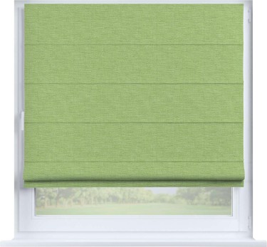 Римская штора «Кортин» на створку, ткань лён зелёный