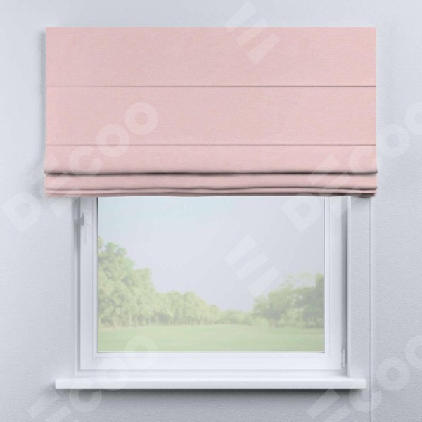 Римская штора «Кортин» для проема, ткань блэкаут однотонный, розовый