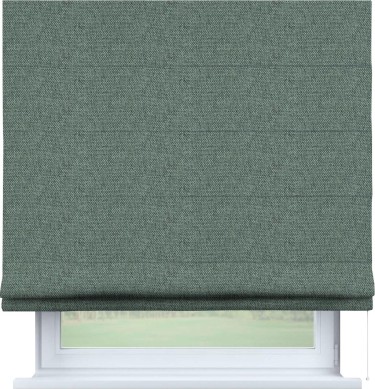 Римская штора «Кортин» для проема, стиф димаут серо-голубой