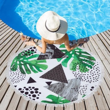 Полотенце пляжное Этель «Тропики», d 150см