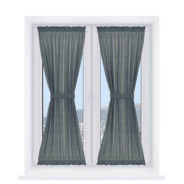 Штора песочные часы «Кортин», ткань вельвет серый