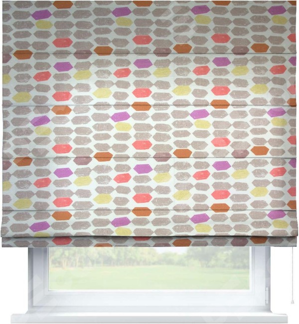 Римская штора «Кортин» для проёма, ткань «Абстерго»