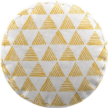Подушка круглая Cortin «Желтые треугольники»
