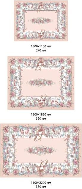 Набор столовый Pink magic: скатерть 150х110см +/-3см с ГМВО, салфетки 40х40см-4 шт, хл100%