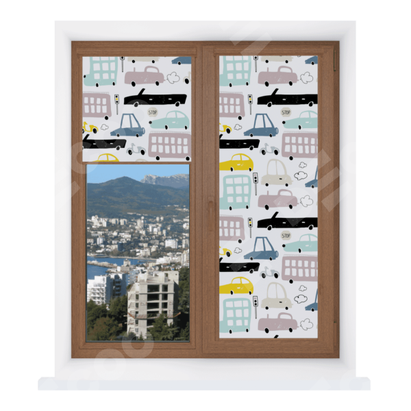 Рулонная штора Уни 2 с принтом Красочный трафик